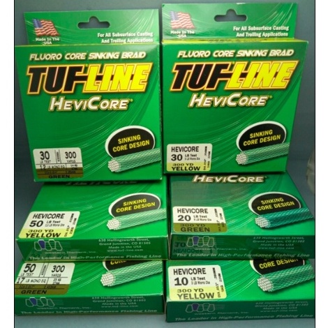 [300yds] TUF-Line Hevicore Sinking Core Design Braided Fishing Line ...