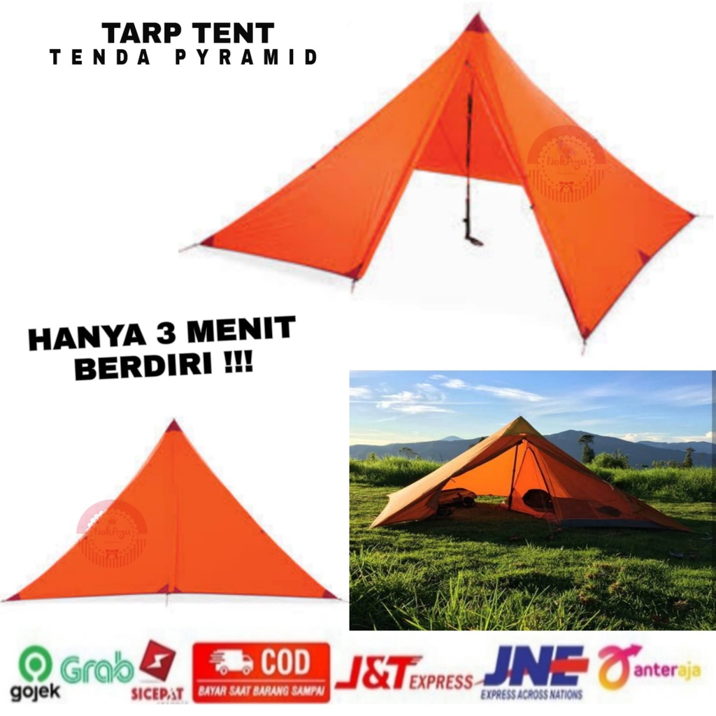 TENDA Pyramid Tarptent Pyramid Tarp Tent Waterproof Bushcraft
