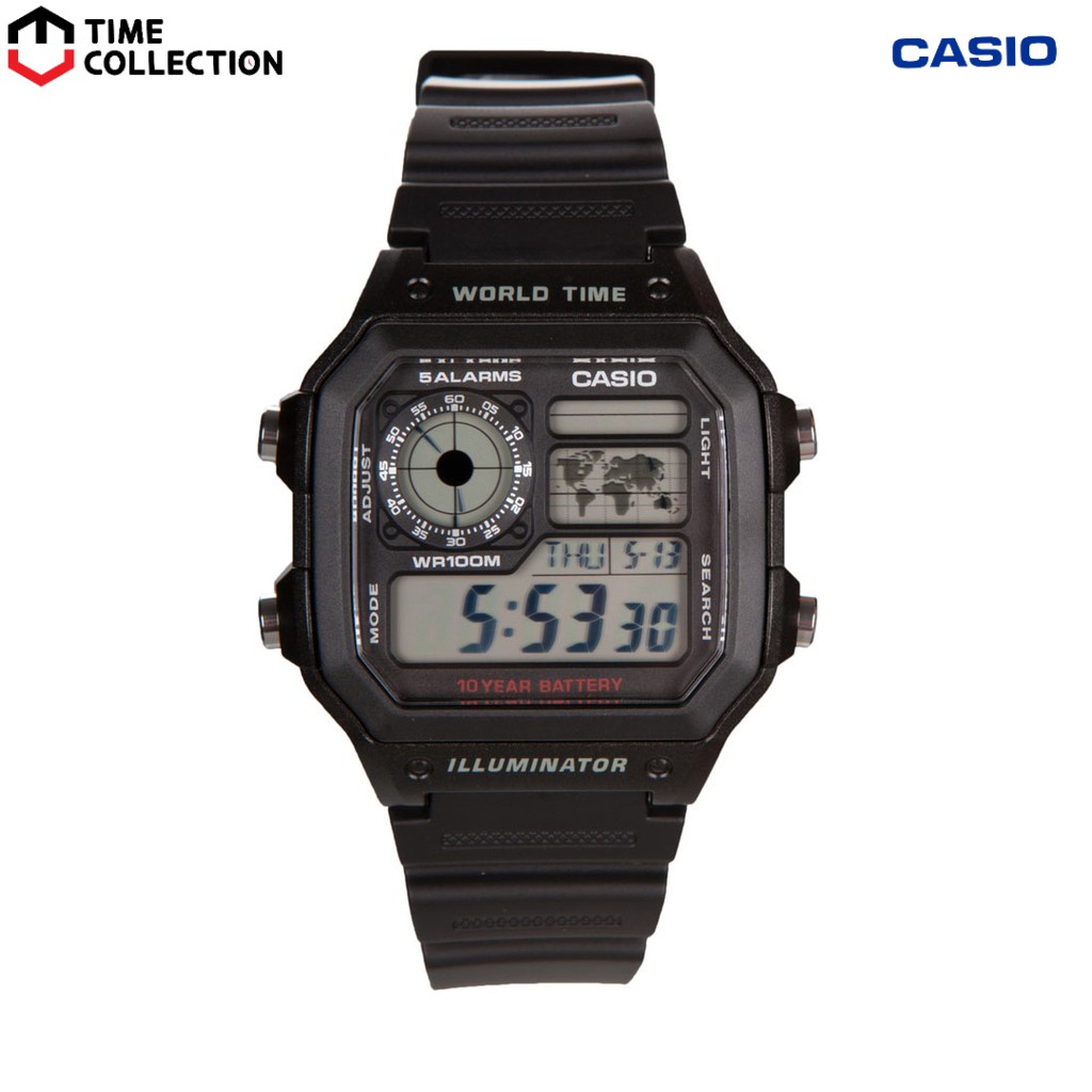 Casio AE-1200WH-1AVDF Digital Rubber Strap Watch For Men | Shopee ...