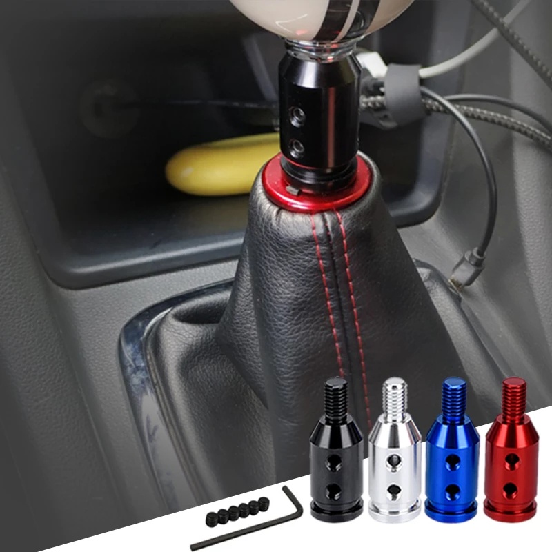 Aluminum Manual Gear Shift Knob Adapter For Non Threaded Shifter Fit