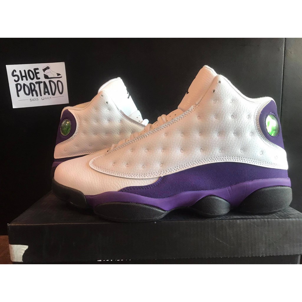 Jordan 13 retro lakers hotsell men's shoe