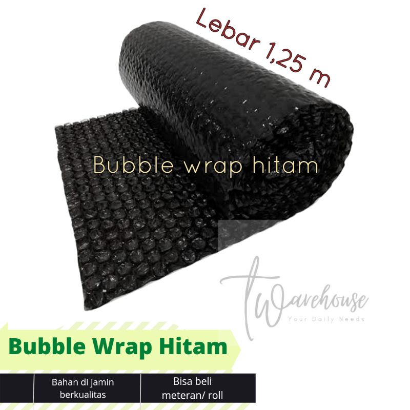 Black Bubble wrap meter (Retail) Width 1.25 Meters (1 meter x 1.25 ...