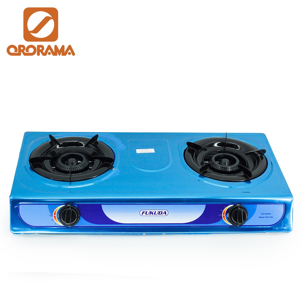 Gas Stove Double Burner Stainless with Auto Ignition Fukuda FGS710S