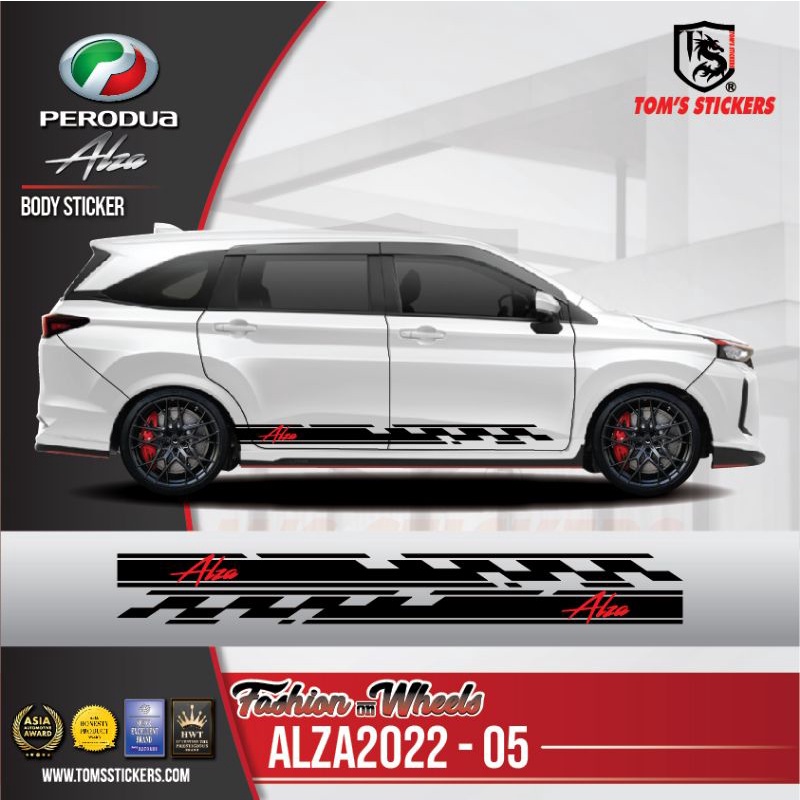 PERODUA ALZA 2022 CAR BODY STICKER SET ALZA2022 - 05 | Shopee Philippines