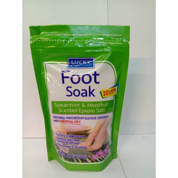 Foot Soak Spearmint And Menthol Scented Epsom Salt 544g Shopee Philippines