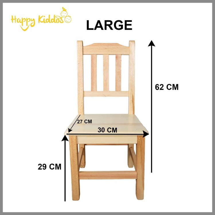 Happy Kiddos Montessori Large Size Wooden Study Chair for Kids 29 cm height NO TABLE Shopee Philippines