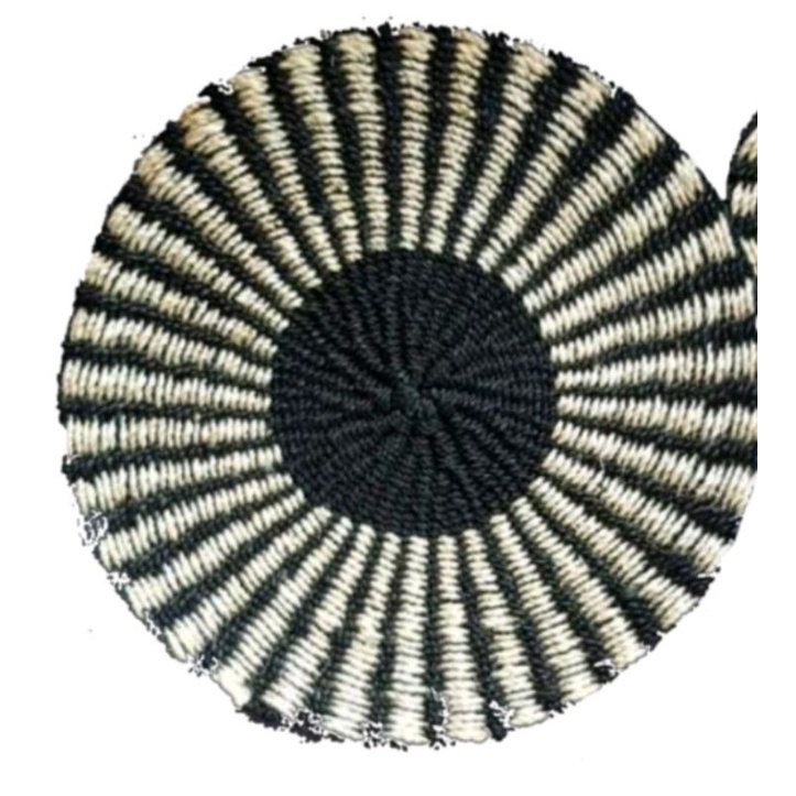 Native Handwoven Abaca Placemat Boho Minimalist Nordic (14" Dia