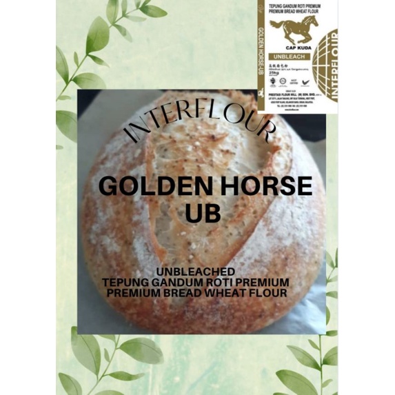 Unbleached Golden Horse Premium Bread Flour High Protein Flour Tepung