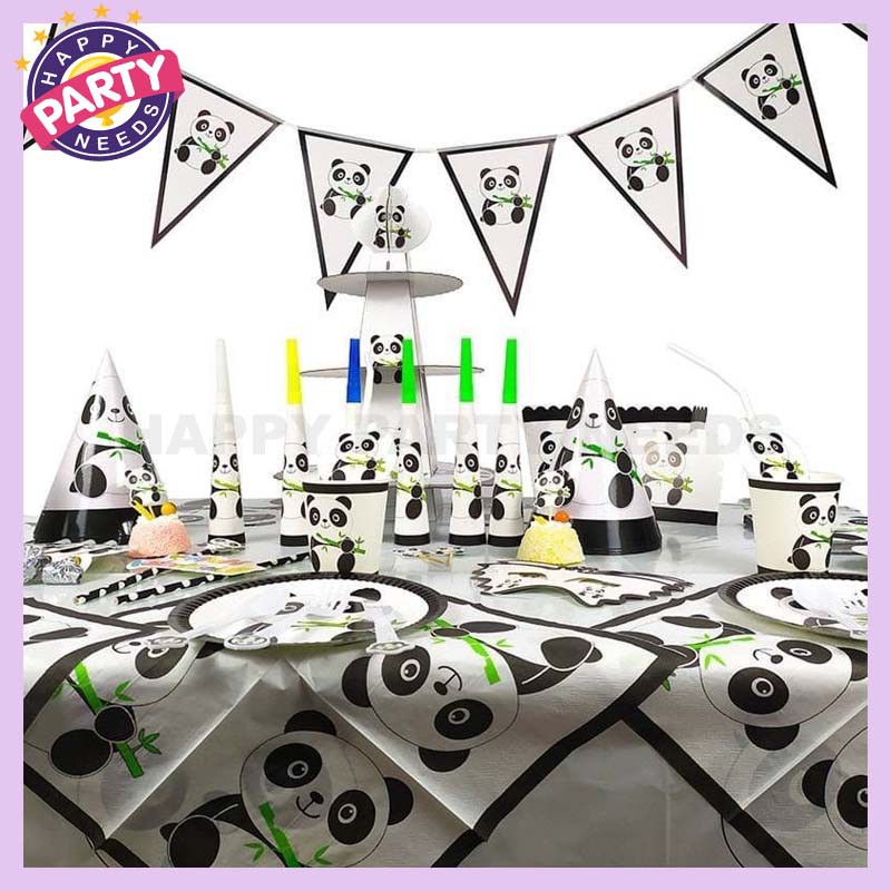 Panda Design Theme Cartoon Party Set Tableware Birthday Party ...