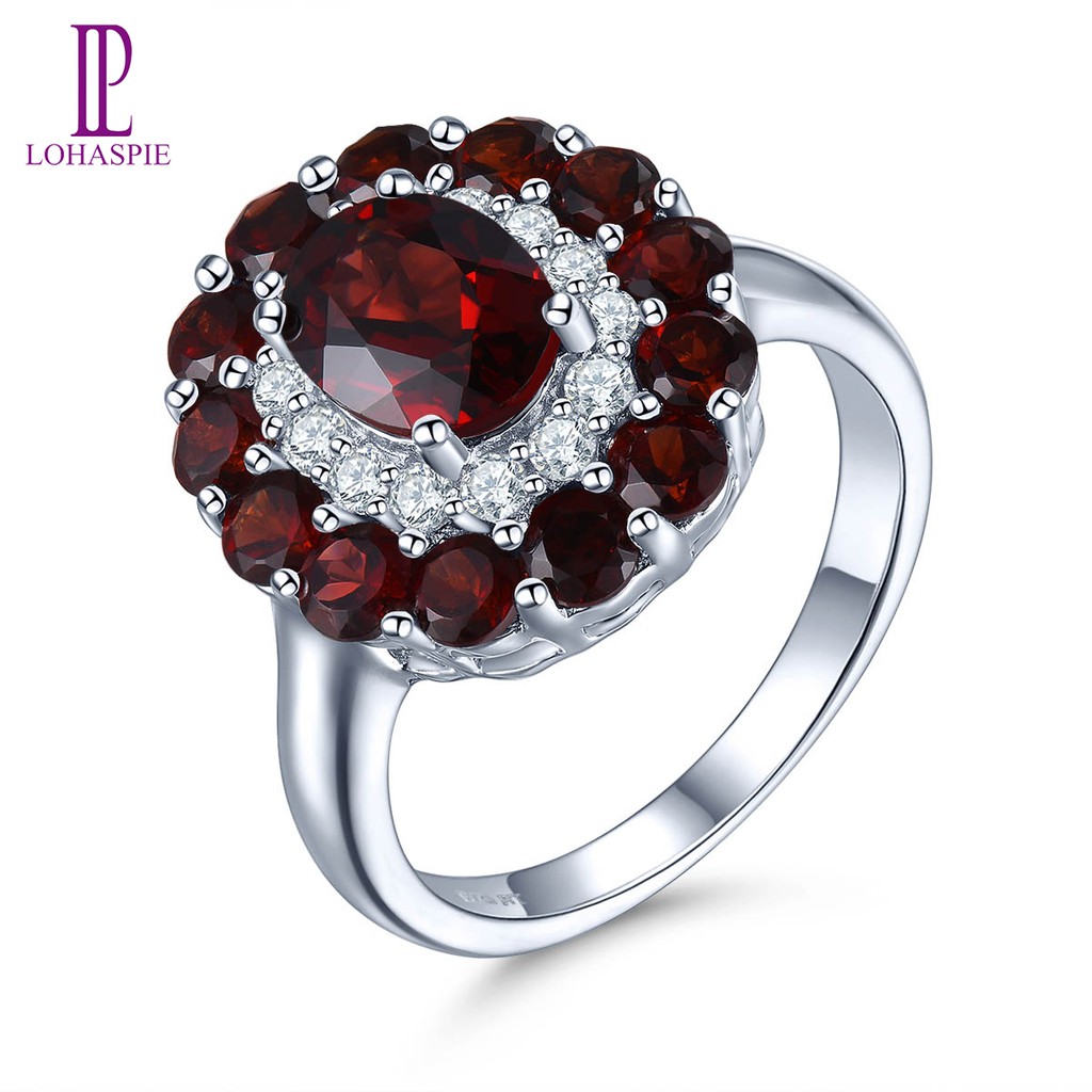 Natural Mozambique Garnet 925 Silver Ring Red Gemstone Solid 925 ...