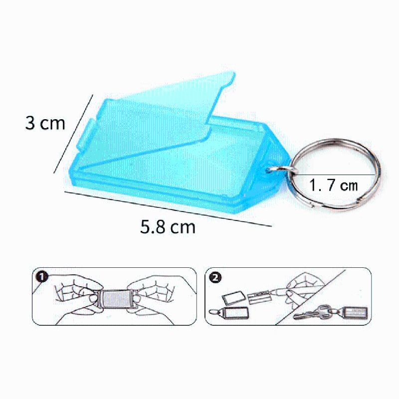 Cologogo2 20 Pcs Small Colorful Key Tags with Transparent Covers ...