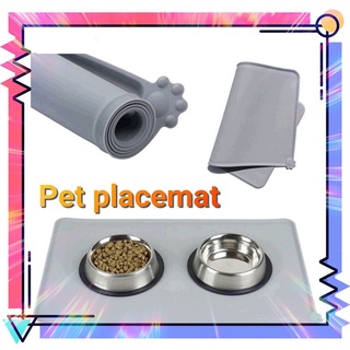 Dog Mat for Food and Water Pet Cat Large Small Silicone Rubber Plastic  Waterproof Feeding Eating Dish Placemat Trays with Edges Lip for Floor -  China Dog Eating Dish and Pet Trays