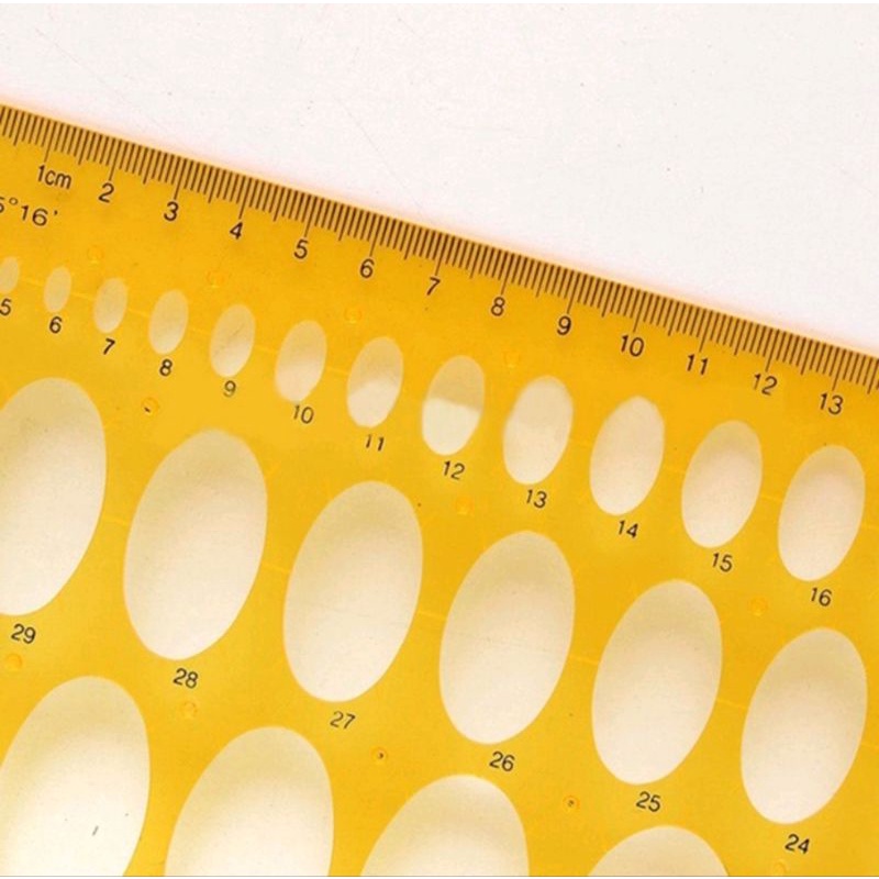 KJ003 21cm/25cm Ellipse Drafting Drawing Stencil Mechanical Ruler Oval ...