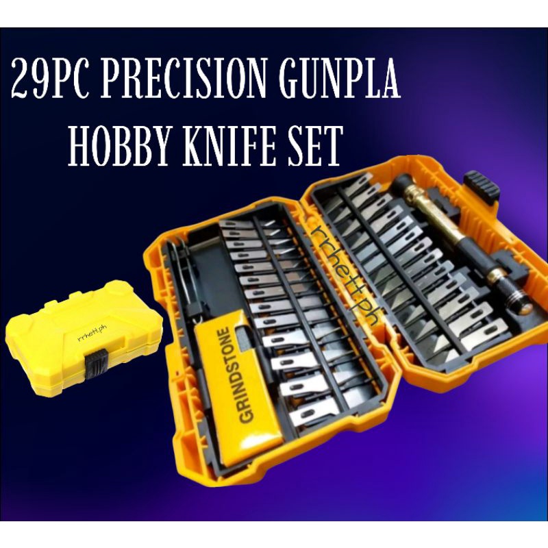 rrhett.ph 29PC PREMIUM STAINLESS STEEL BLADES HOBBY KNIFE SET MODEL