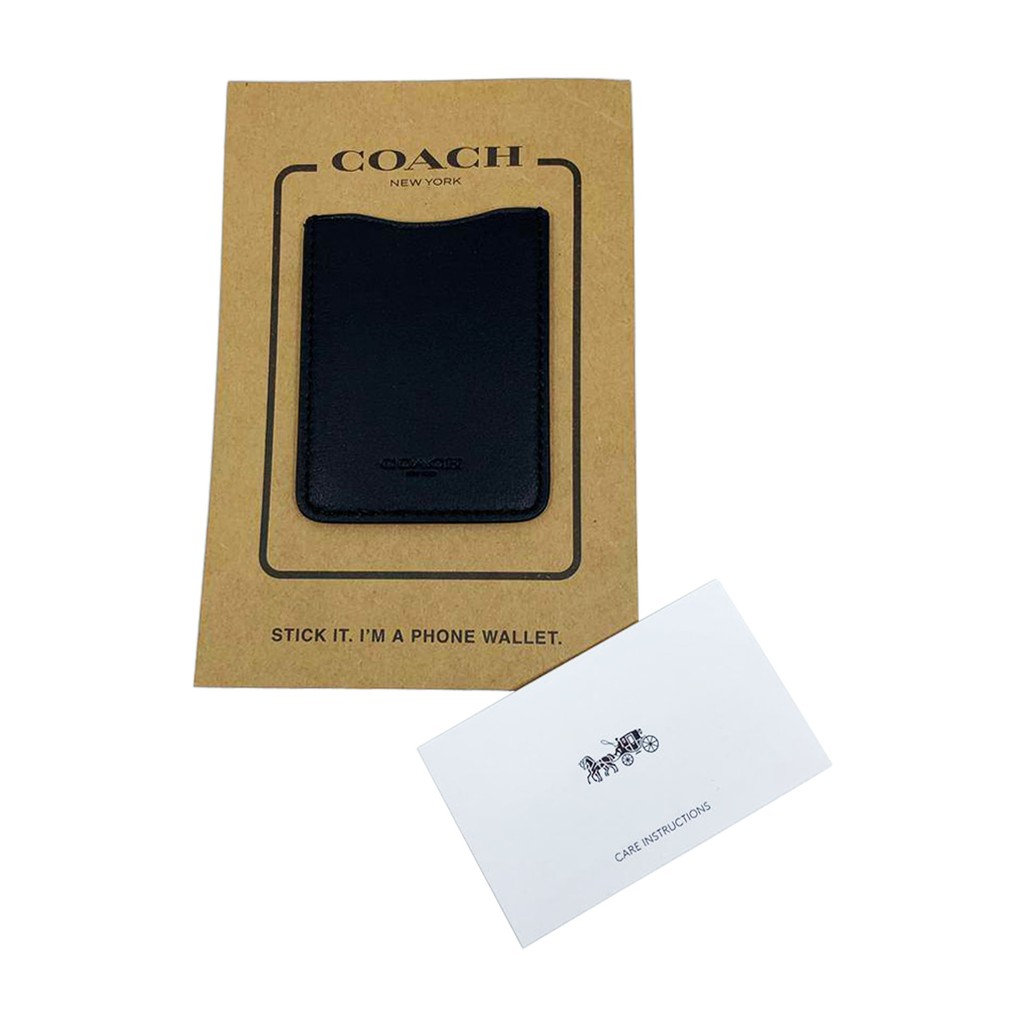 COACH Leather Pocket Sticker (Black) | Shopee Philippines