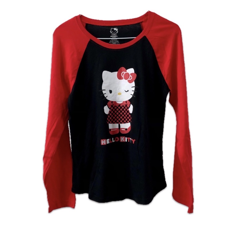Sanrio Hello Kitty Long Sleeve Top US Graphic Tee Women Teen Kid Y2k Rare Character Print Kuromi