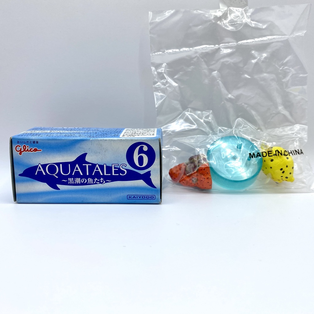 Kaiyodo Glico Aquatales Figure Yellow Box Pufferfish Black Polka Dots ...