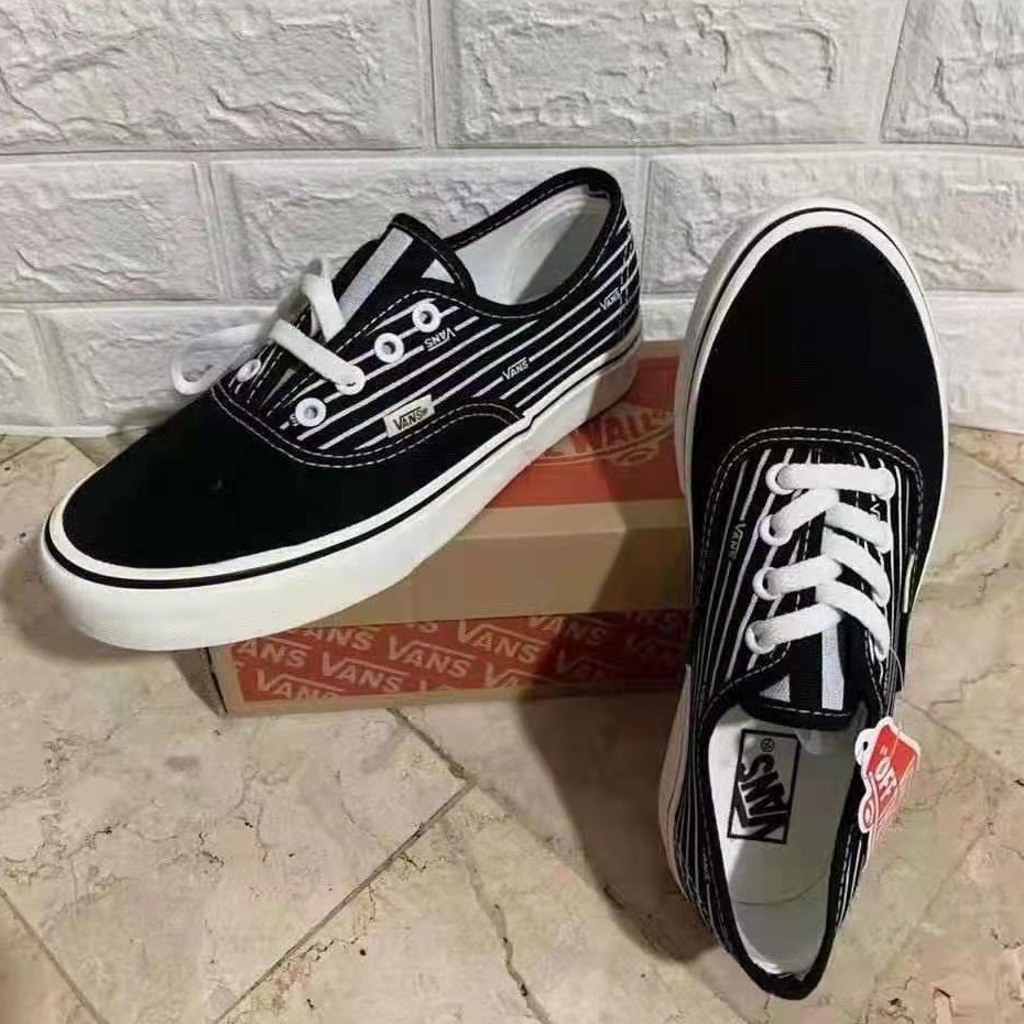 Vans best sale striped shoes