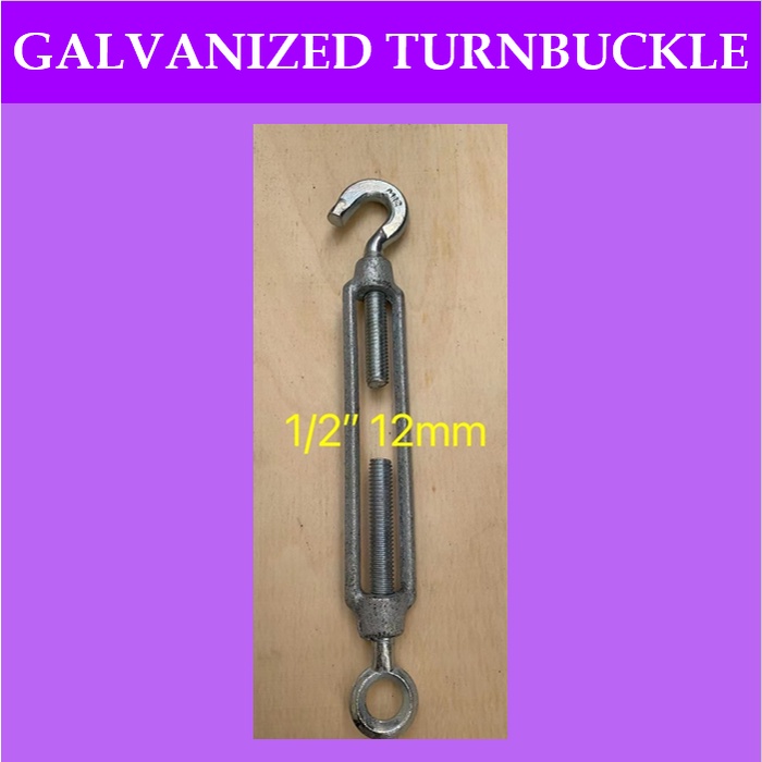 Mago Galvanized M6M12 Steel Eye Hook Turnbuckle Hook Eye Open Close Body Rigging Hardware