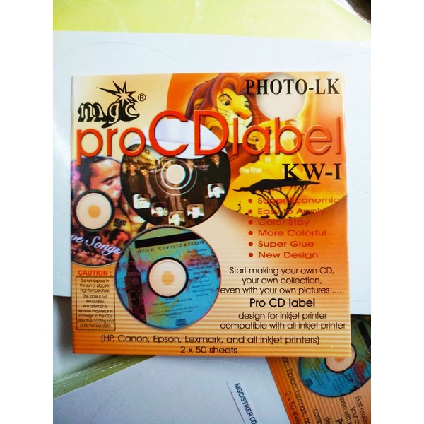Cd Label DVD PHOTO-LK sticker paper MGC MAGIC THICK PHOTO LK | Shopee ...
