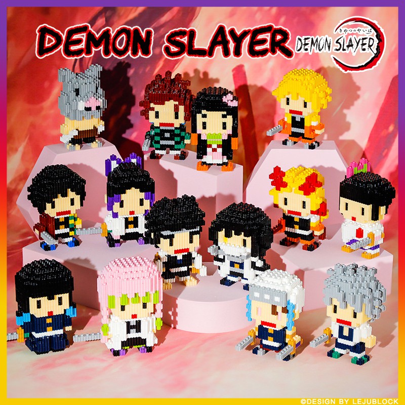 【LEJUBLOCK】Demon Slayer building blocks One Piece nano blcok kids toys ...