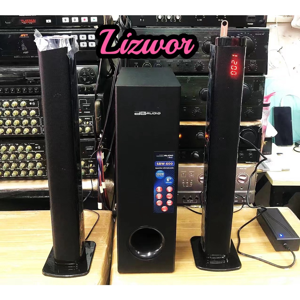Sound Bar and Subwoofer DB Audio w/ BLUETOOTH/USB/AUX/AC/DC battery w ...