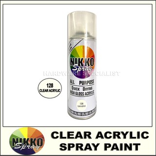 Nikko Spray Paint High Gloss Acrylic Flat Clear No.169 Or Clear Acrylic  No.128