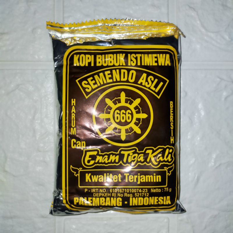 Six Three Times 666 Special Powder Coffee Original SEMENDO 75g Online ...