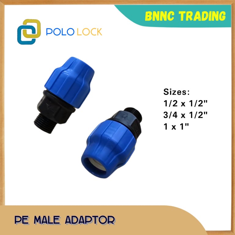 PE MALE ADAPTOR PE COMPRESSION FITTINGS 1/2x1/2