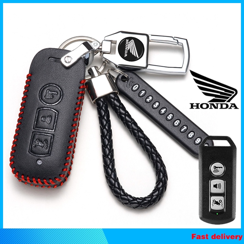 Honda Pcx 150 Motorcycle Remote Leather Key Cover Case Accessories ...