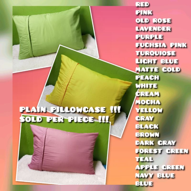 Overlap Zippered punda / pillowcase plain colors 100% canadian cotton ...