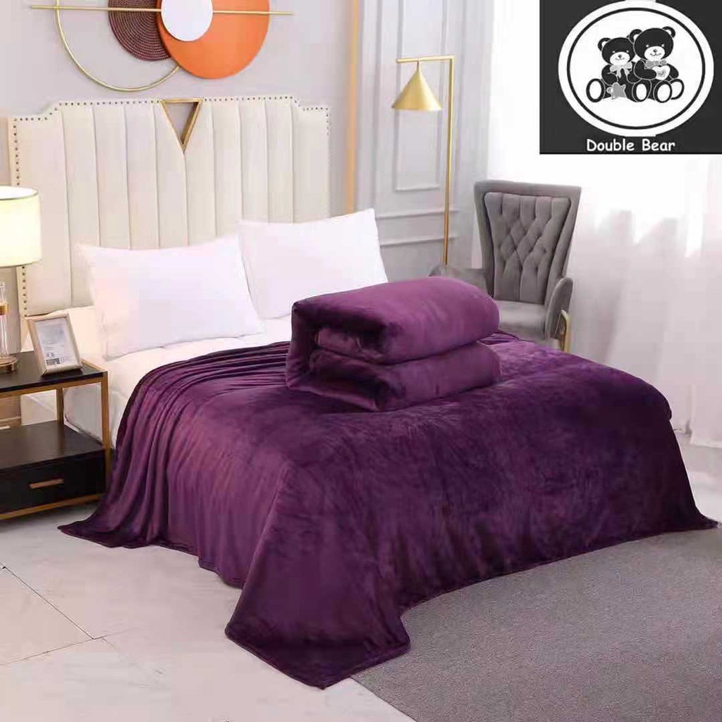 CHINEE Microfiber Plain Blanket DOUBLE SIZE (Super Soft and Comfort