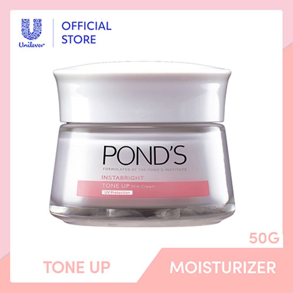 Pond's Instabright Tone Up Milk Cream Moisturizer with Milk, Niacinamide for Instant Brightening