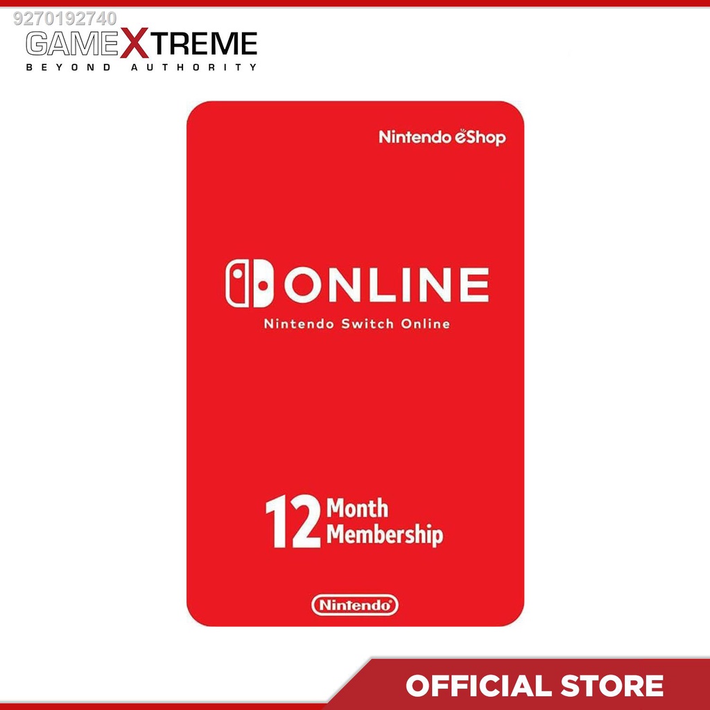 Nintendo switch online 12 month store membership card