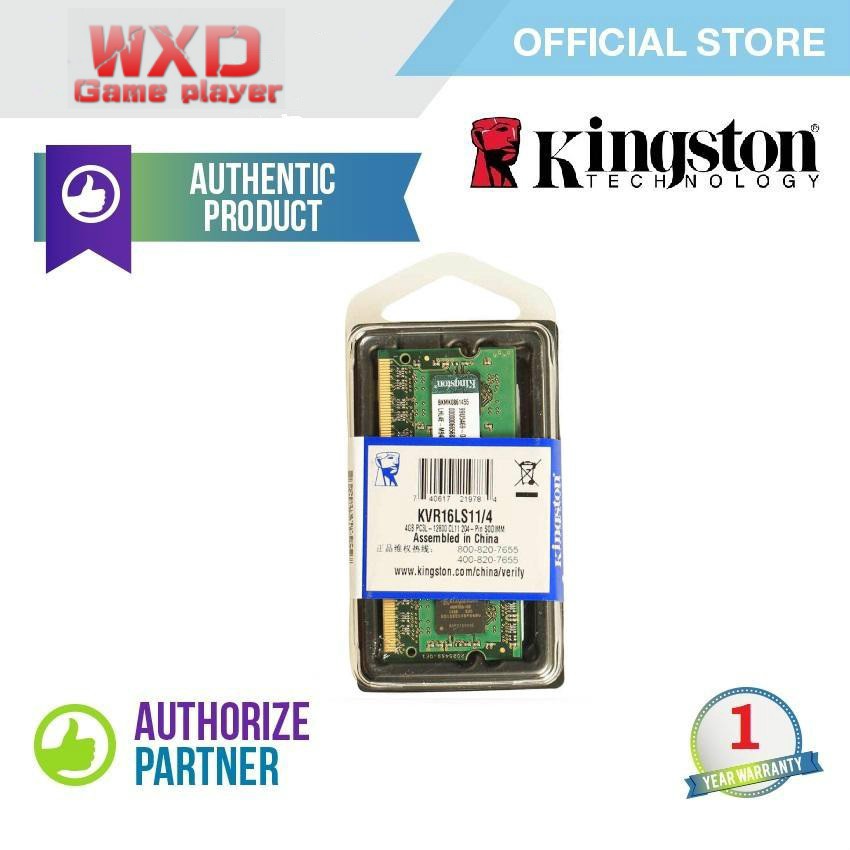 Kingston KVR16LS11/4 4GB 8GB 1600MHz DDR3L Non-ECC CL11 SODIMM | Shopee ...