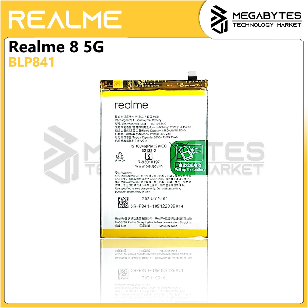 Original Battery for Realme 8 5G Model BLP803 | Shopee Philippines