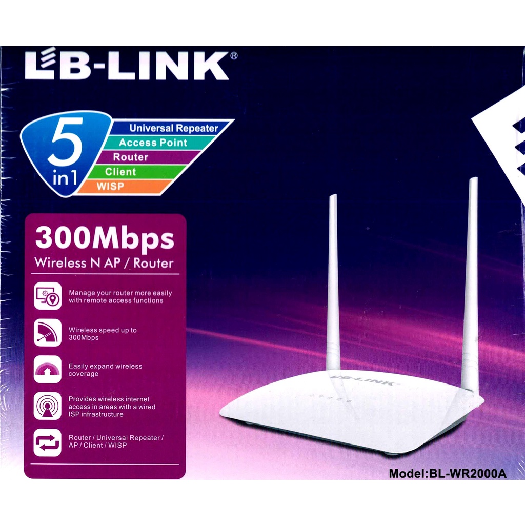 LBLINK BL WR2000 WiFi N 300mbps Dual Antenna Router LBLINK Shopee