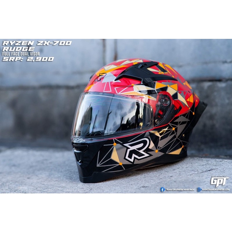 RYZEN HELMETS ZX700 RUDGE DUAL VISOR Shopee Philippines