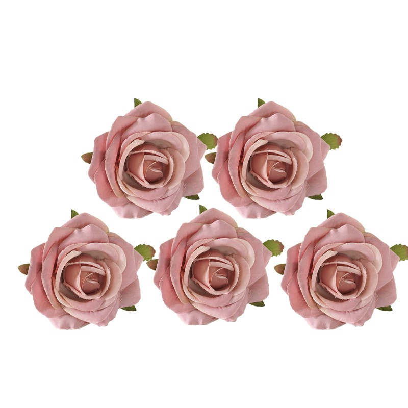 Artificial flowers 5 PCS 6CM Rose Flower Heads Wedding Cake Decoration