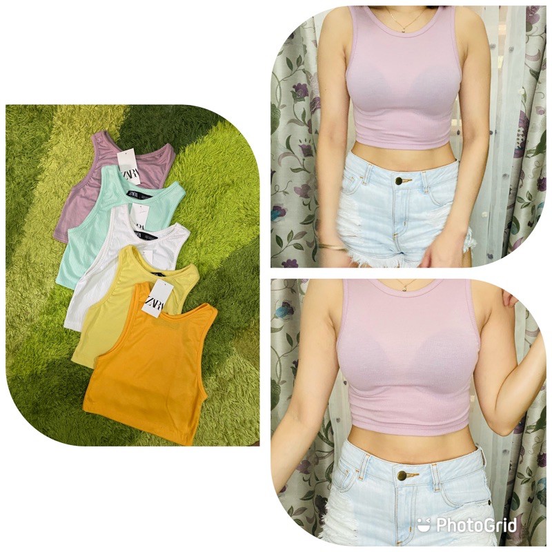 RACER BACK CROP TOP ZARA OVERRUN Shopee Philippines