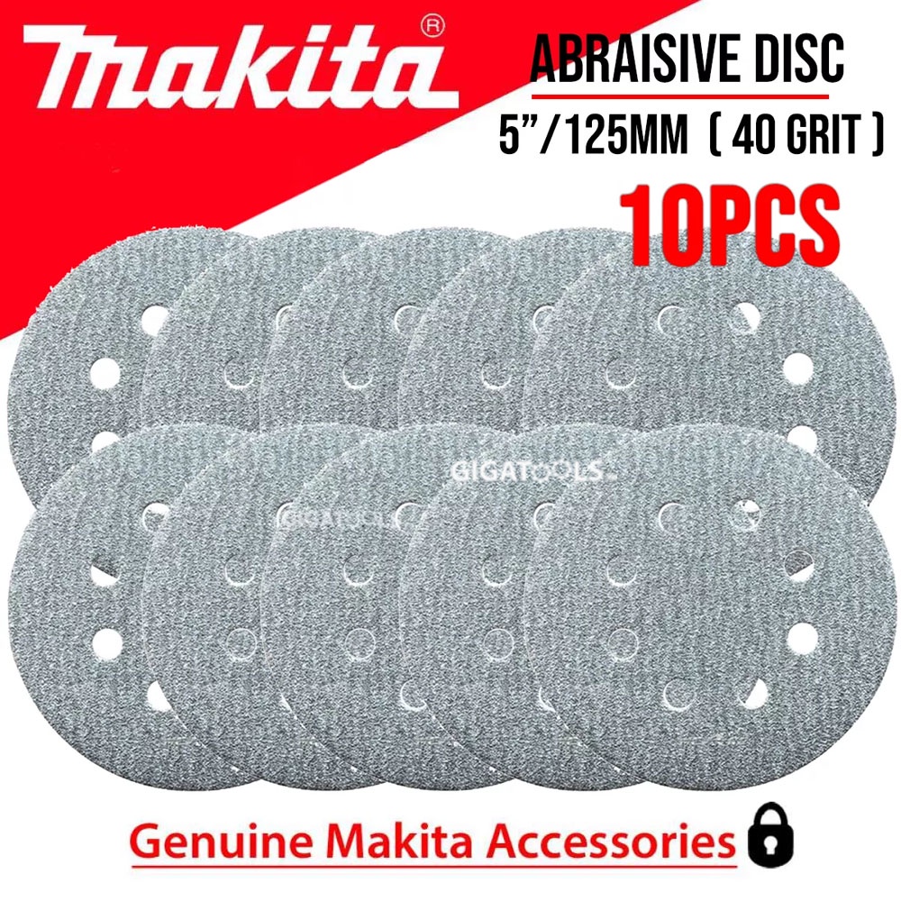Makita 10pcs 40grit Velcro sanding abrasive Disc 5inches (125mm