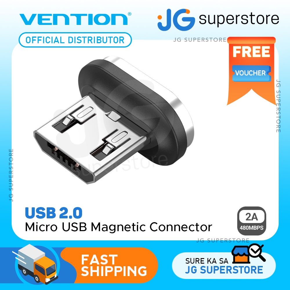Vention Magnetic USB 2.0 Male Micro-B Charging Tip Connector 14-PIN 2A ...