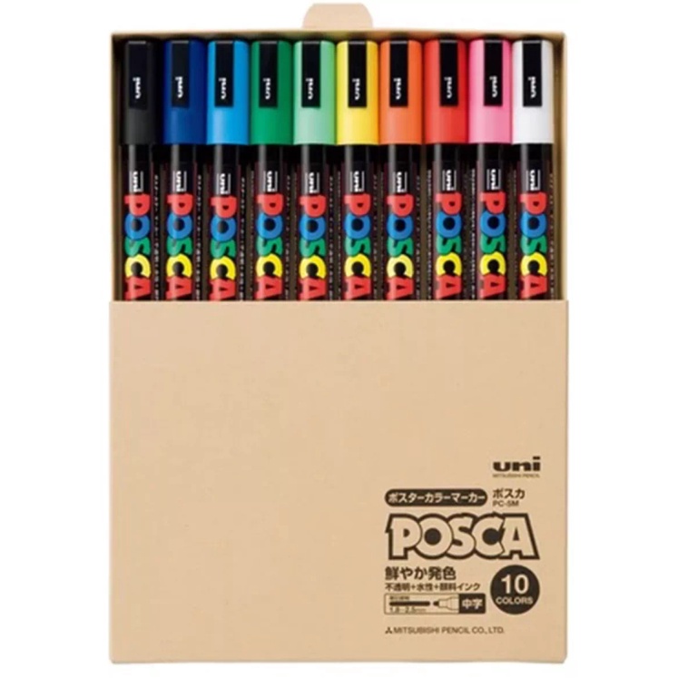 Uni Posca Marker Set Pc 5m 10pcs Shopee Philippines