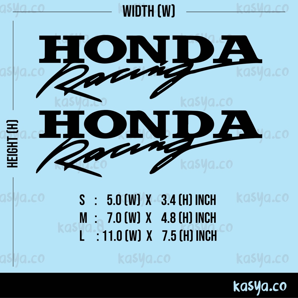 HONDA RACING LOGO custom vinyl decal cutting sticker | Shopee Philippines