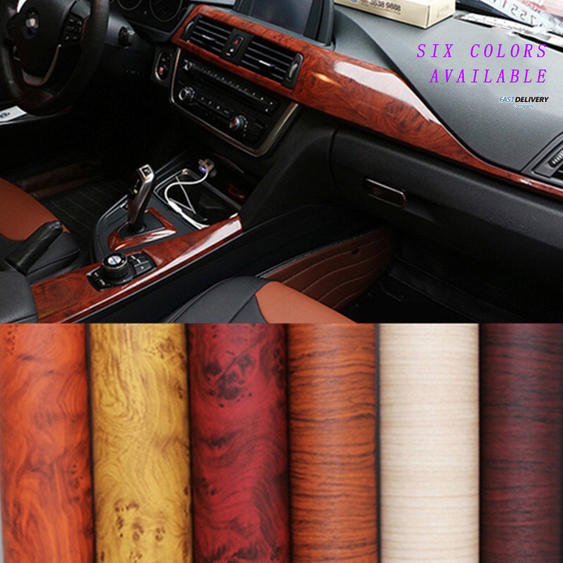 1M DIY Auto Decal Roll Car Vinyl 5D 6D Sticker Wood Grain High Glossy ...