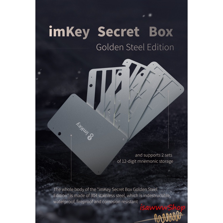 ImKey Secret Box Cold Storage Seed Backup, Compatible with Ledger