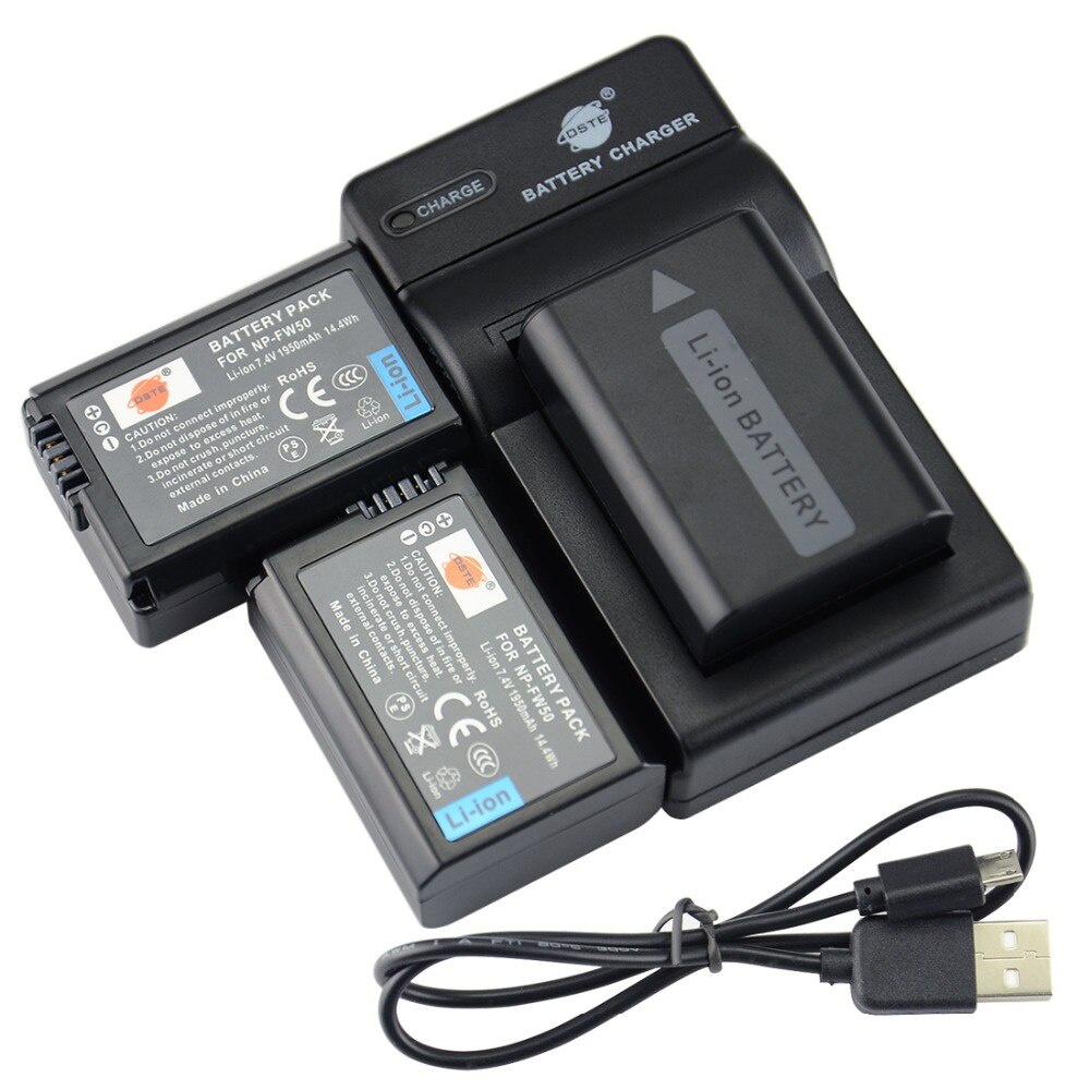 DSTE Replacement For NP-FW50 NPFW50 Battery Or Charger Compatible Sony A6000 A6300 A6500 A7 A7ii | Philippines