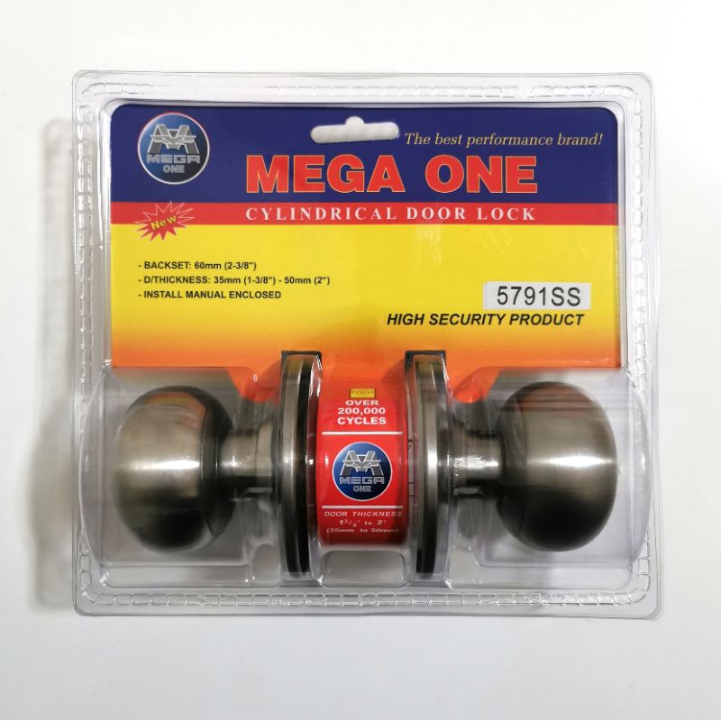 Mega One Stainless Round Door Lock Door Knob Doorlock Doorknob | Shopee ...