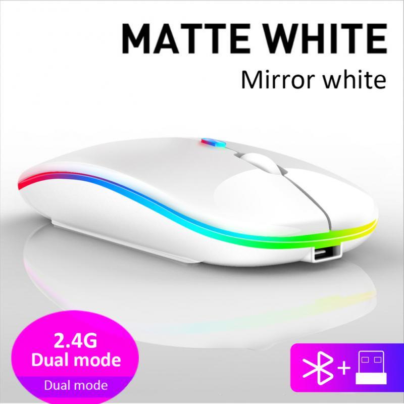 Mouse Wireless Bluetooth 2 In 1 Wireless Dual Mode Optical Mouse 2.4G ...