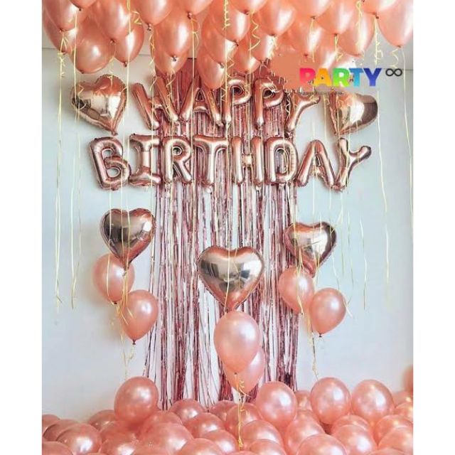 Rose gold deals birthday theme